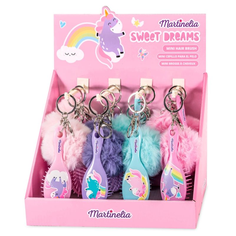 Martinelia mini hairbrush &amp; keychain tassel