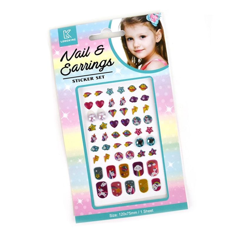 Adhesive Earrings &amp; Nails 52pcs