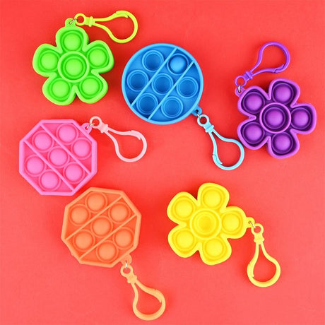 Pop it keychain 6cm | Fidget toy in silicone | Multiple colors