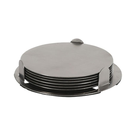Glass Coasters Stainless Steel 6pcs|Excellent Houseware