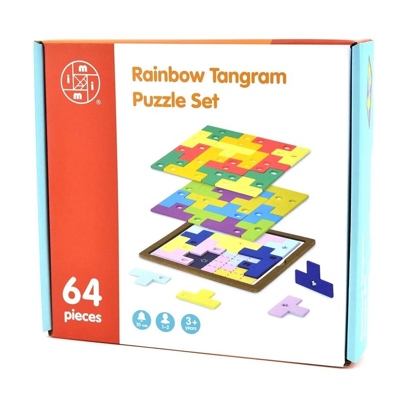 Rainbow Tetris Puzzle 64 pieces