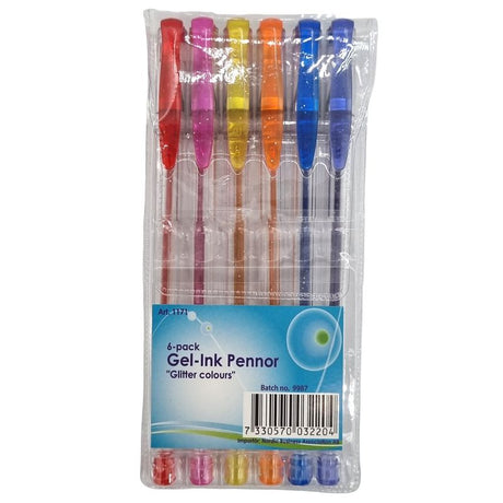 Gelpenner Glitter 6pk