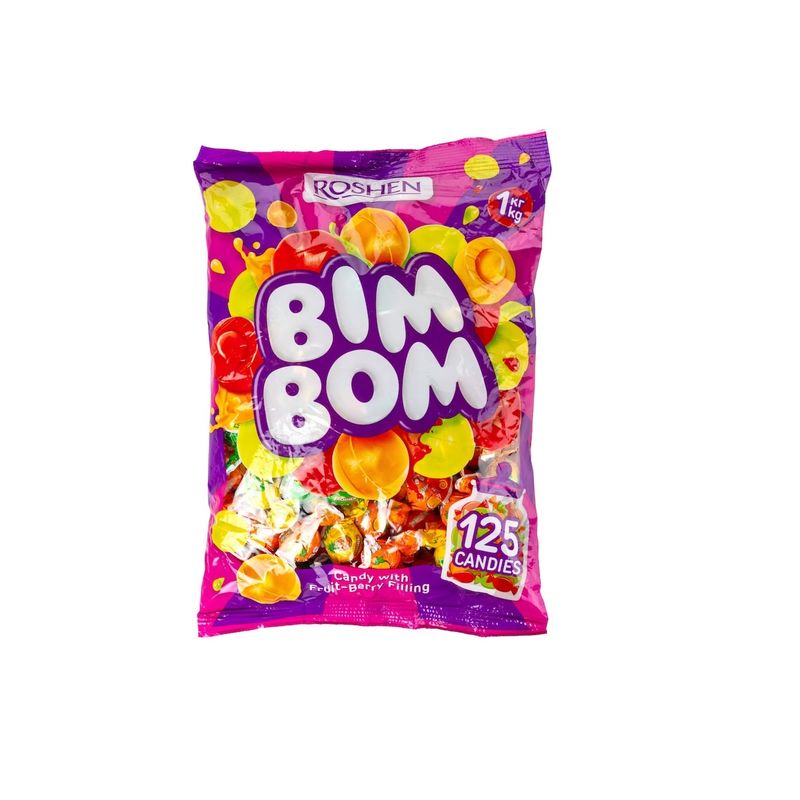 Bim Bom Fruktkarameller 1kg | Storpakk fruktgodteri
