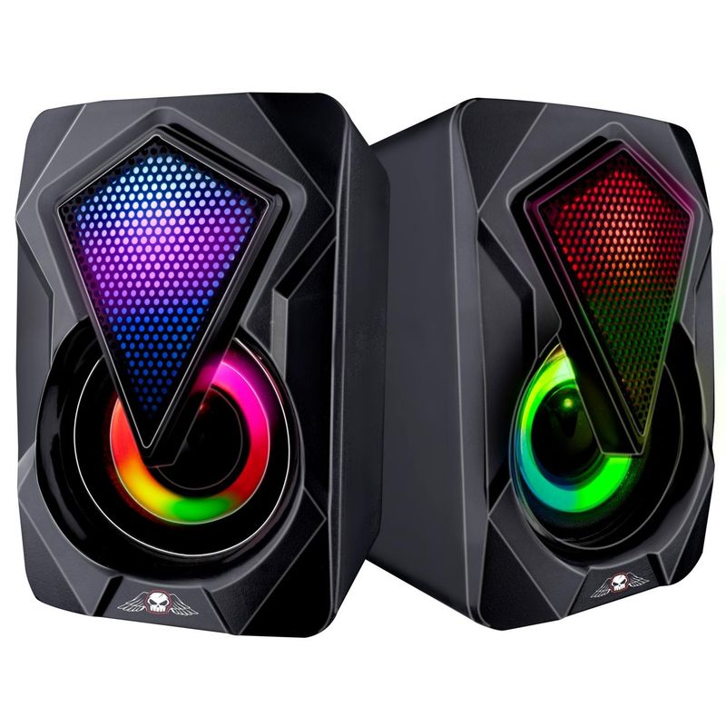 Gaminghøyttalere med RGB lys | No Fear Mini PC - høyttalere