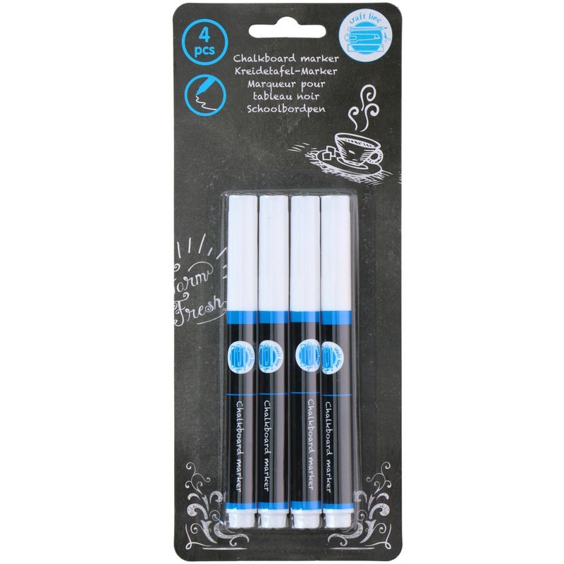Chalk Pens White 4pk | Perfect for Boards &amp; Windows