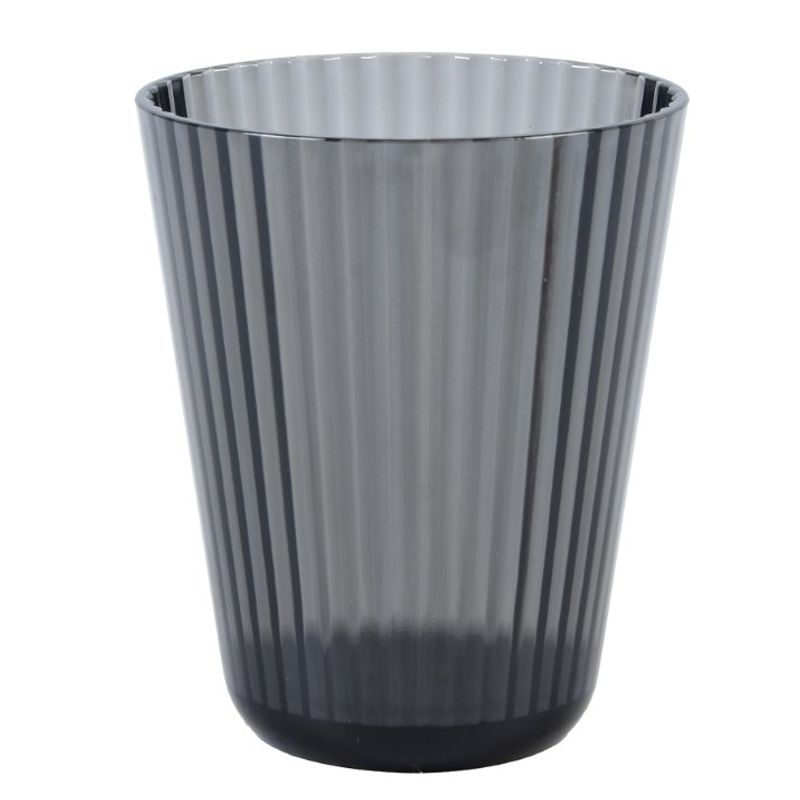 Stripe Plastic Glass 9.8cm | Sooty grey | Elegant and durable
