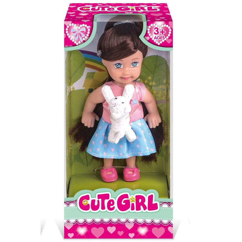 Doll w/dog 14cm