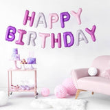 Happy Birthday Foil Balloons Multicolored Unicorn