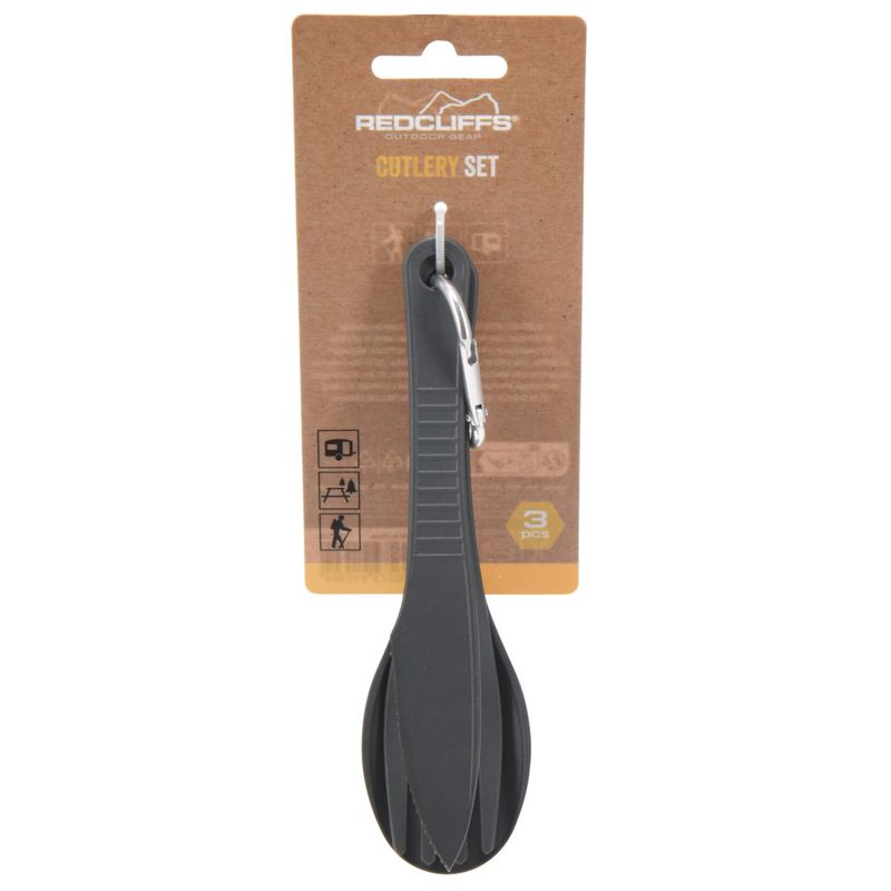 Redcliffs Hiking Cutlery Set 3 Pieces Plastic