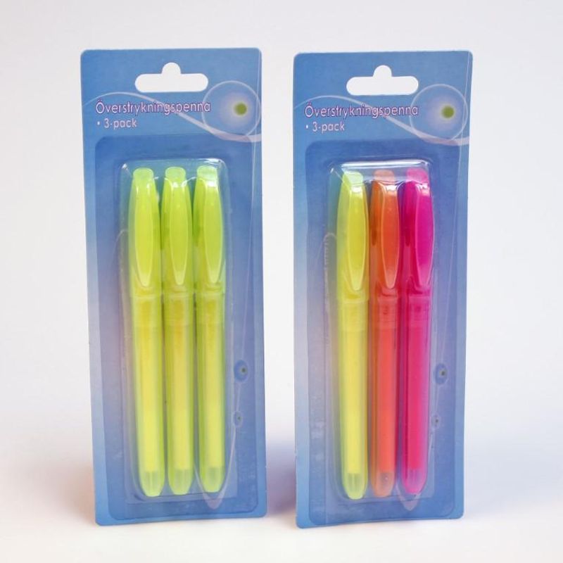 Highlighter pen 3pk Yellow / Color mix
