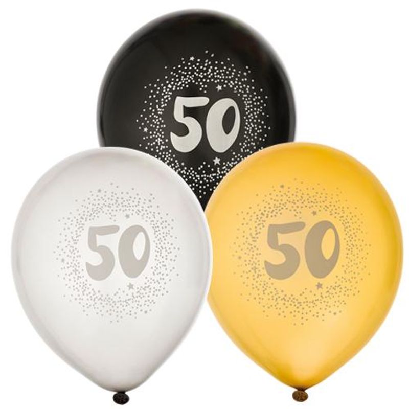 Balloon set 50 years 6pk