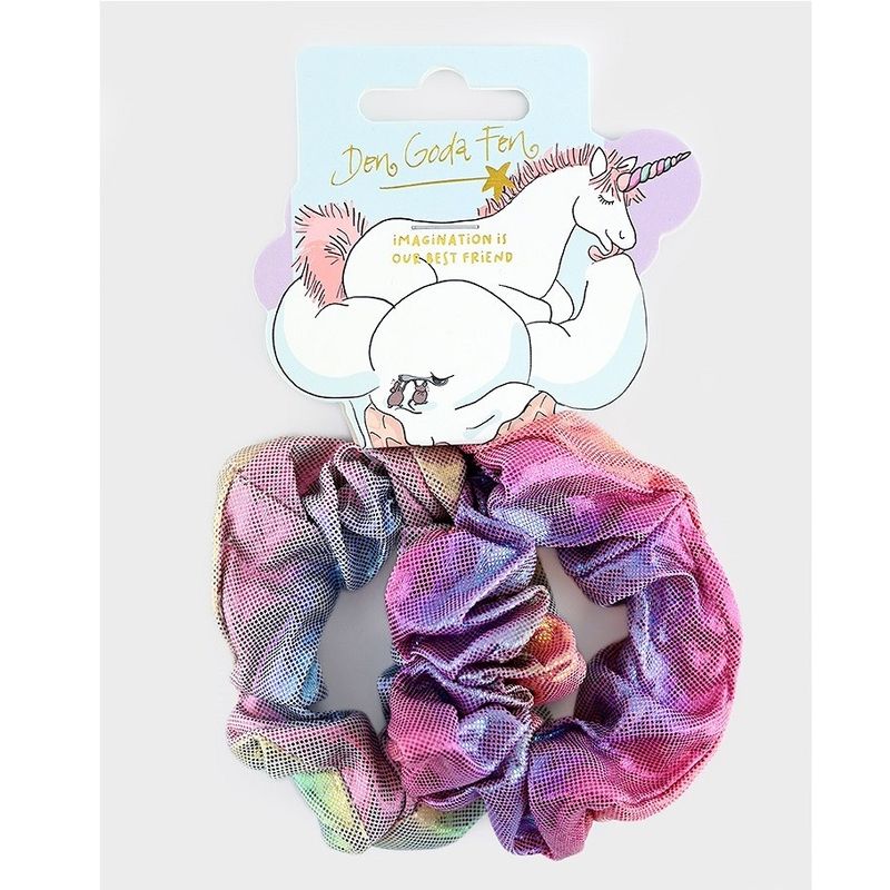 Unicorn hair ties Schrunchies 2pk 7cm