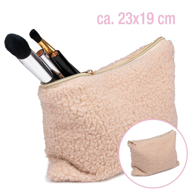 Teddy cosmetic bag 23x19cm | Soft makeup bag