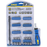 Kinzo Tool Set 58 pieces | Ratchet | Bits | 20cm Extension
