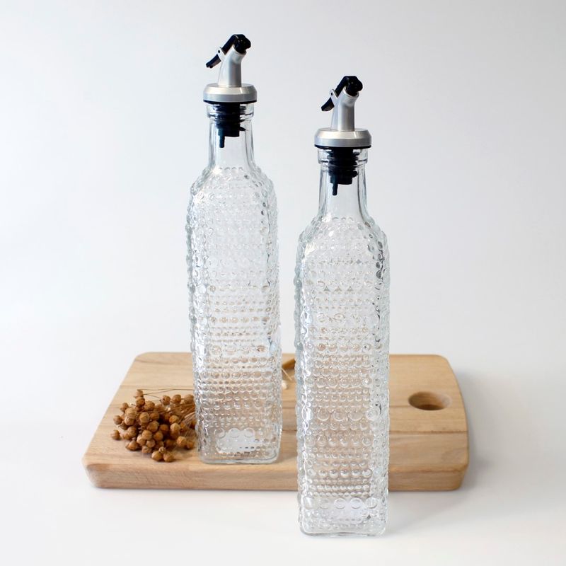 Olje & Eddikflaske 500ml | Med dispenser lokk