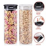 Alpina glass jar with vacuum lid 1.7L | Black/White