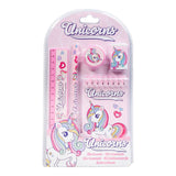 Writing set with unicorn motif