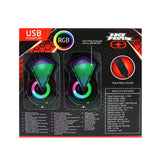 Gaminghøyttalere med RGB lys | No Fear Mini PC - høyttalere
