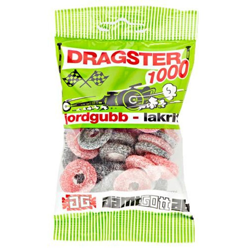 Dragster 1000 Jordbær & Lakris 65g