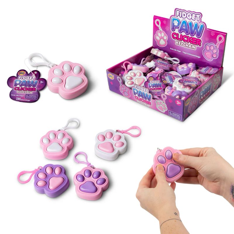 Fidget paw clicker | Stressleke nøkkelring