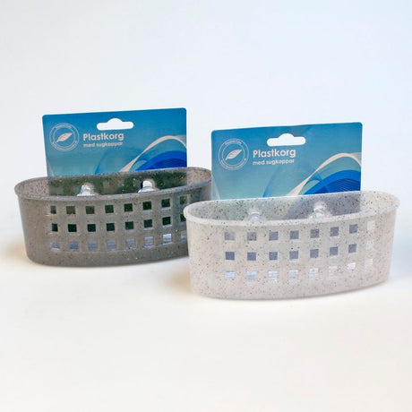 Plastic basket with suction cups 16.5x6cm