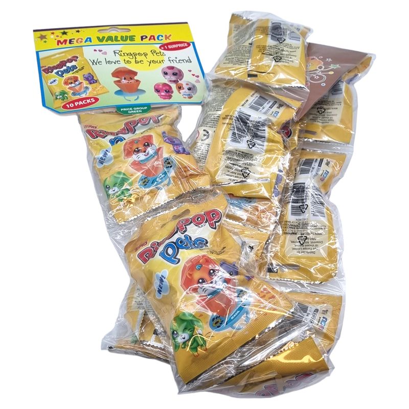 10pk Ring Pop Pets (Storpakk)
