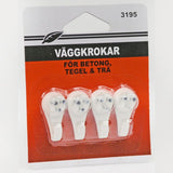Wall hooks 4 - pack of 3cm