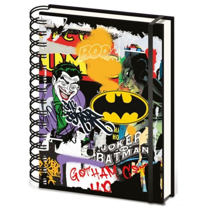 Batman notebook A5 | Spiral bound notebook with elastic band