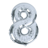 Large Number Balloons Silver 78cm