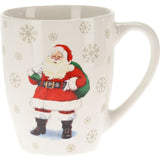 Christmas Mug in Porcelain | Classic Santa Claus Motif 340ml | 4asst.