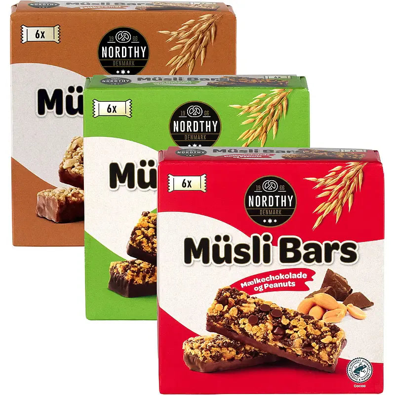 Nordthy Muesli Salted Caramel 150g | 6 x 25g | Energy bar