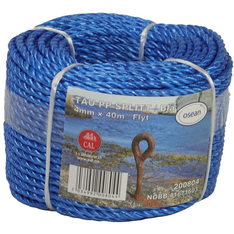 Tau Pp Splitt 4mm 40m Kv. Blå
