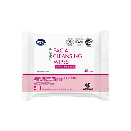 Hops Cleansing Wipes Sensitive plastic-free 25pk