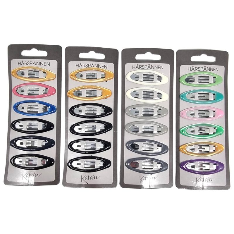 Hårspenne 6pk - Fargemiks