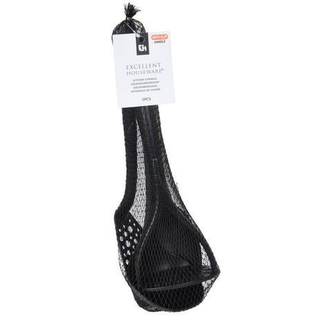 Kjøkkenredskaper Sort Plast 5pk | Excellen Houseware