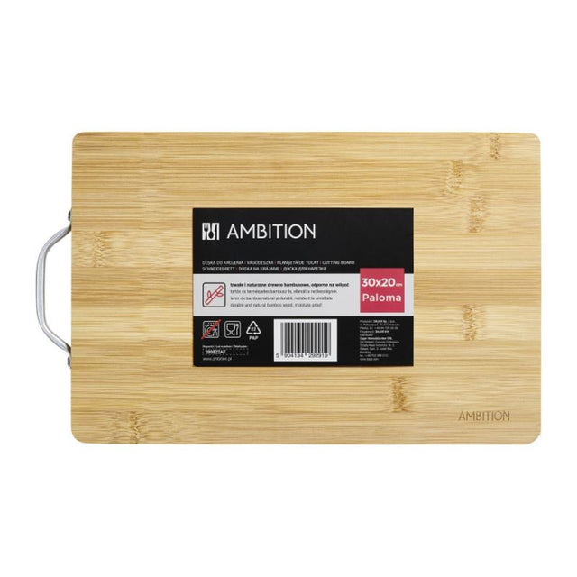 Bambus skjærebrett med håndtak | Ambition 30x20cm