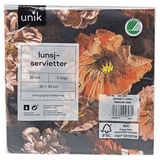 Napkins Papaver 20pk 3-ply | 33x33cm | Unique