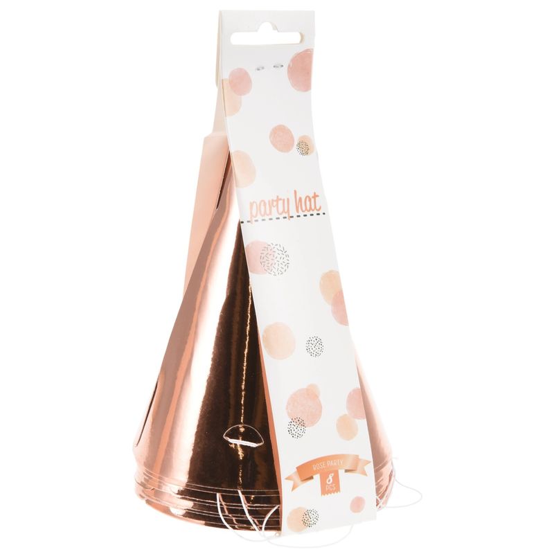Partyhatter Rosegull 8pk