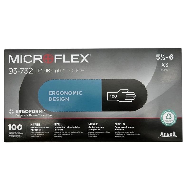 Ansell Microflex nitrilhansker 100stk | XS | DATODEAL