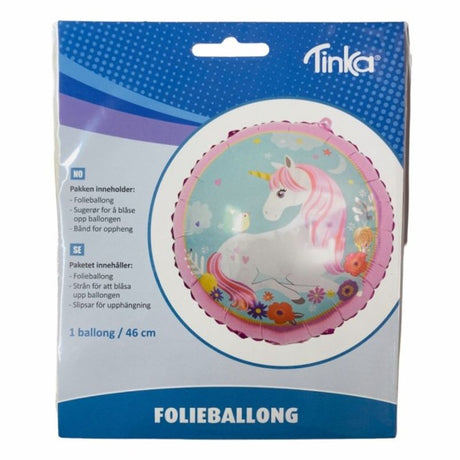 Tinka Foil Balloon Unicorn 46 cm round