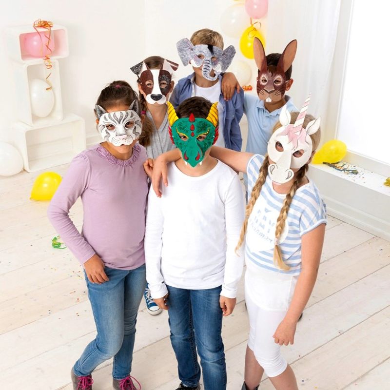 Masks For Coloring Animal Motif 6pk