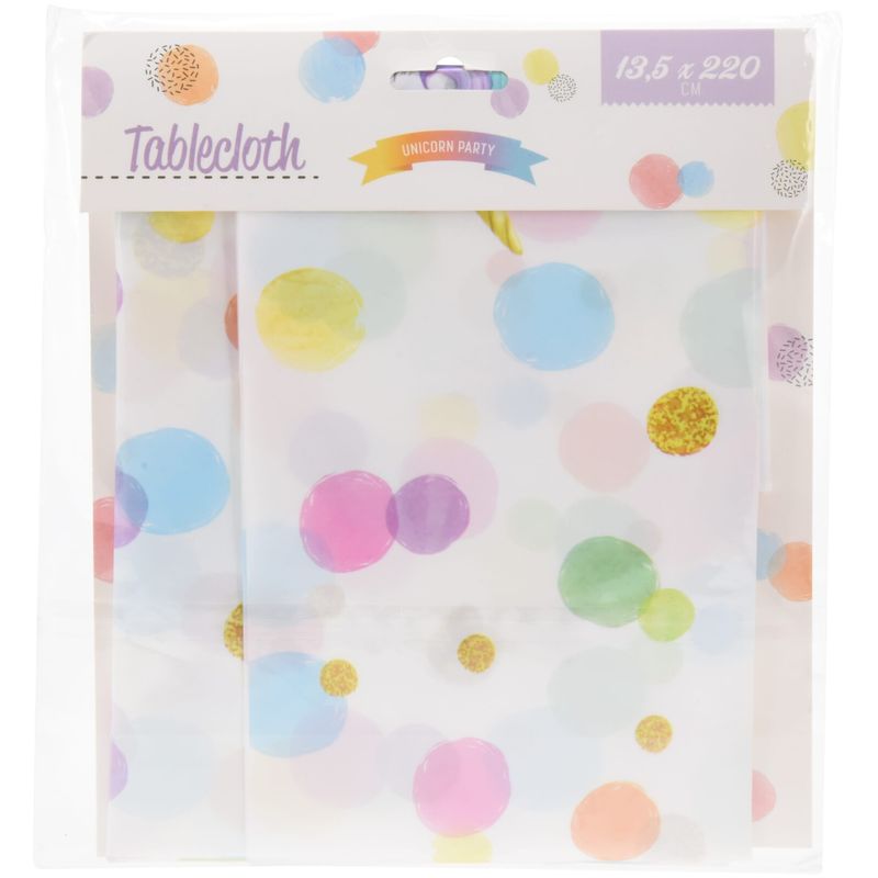Tablecloth Plastic Unicorn Theme 220x130cm