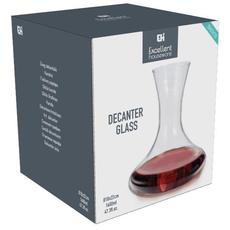 Wine decanter Glass 1400ml | Excellent Houseware
