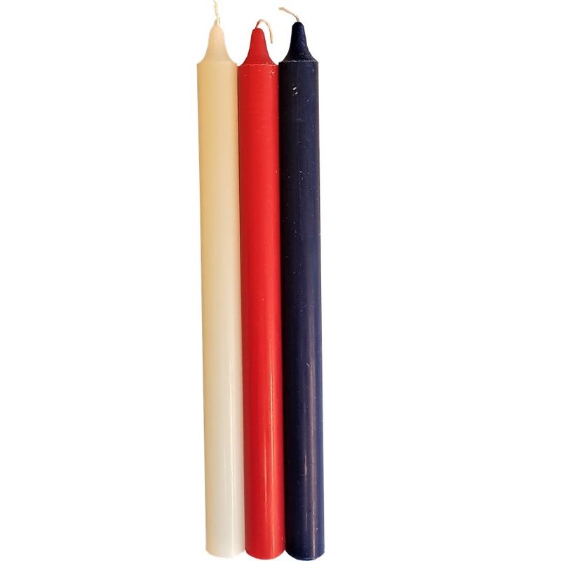 Unique Crown Candle May 17th red/white/blue 29cm 3 - pack