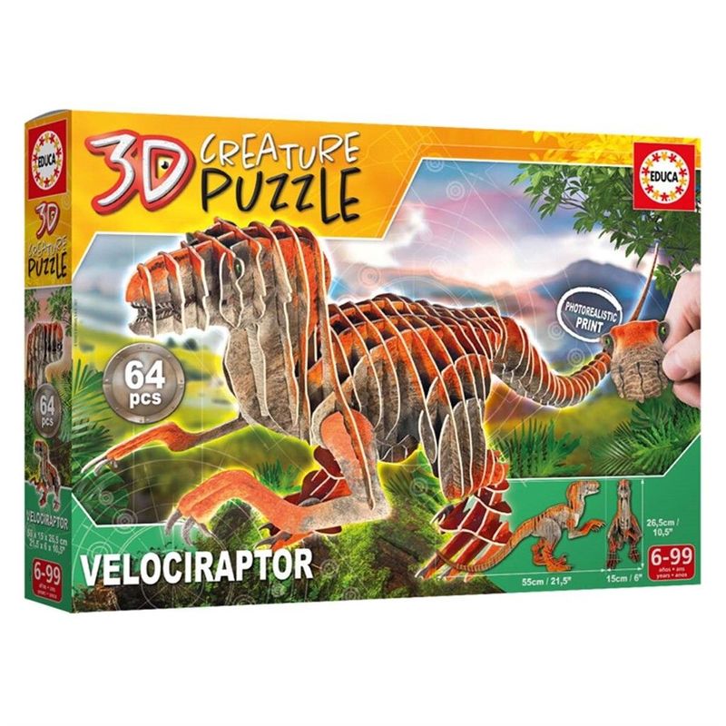 Educa Velociraptor 3D Puzzle