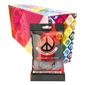 Peacemerke Jordbær og Lakris 18x80g | Storpakk