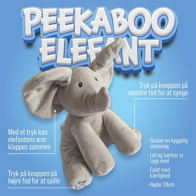 Interactive Peekaboo - elephant | Moving ears &amp; music