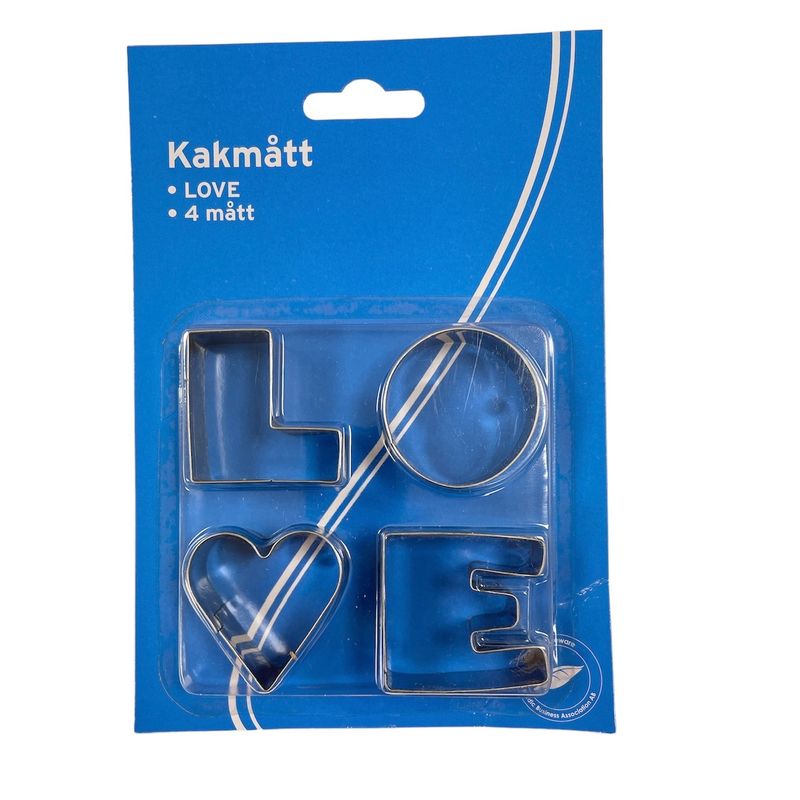 Cake molds text LOVE 4pk