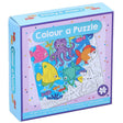 Puslespill Fargelegging Under vann 100 Brikker | 18x18cm Mini