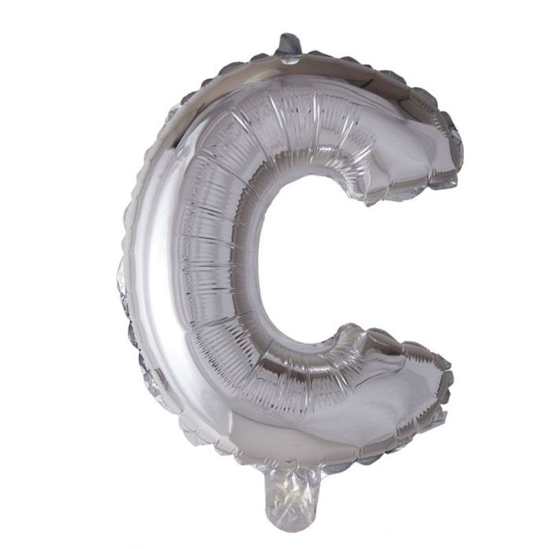 Tinka Foil Letter Balloons 41 cm Silver A to Z